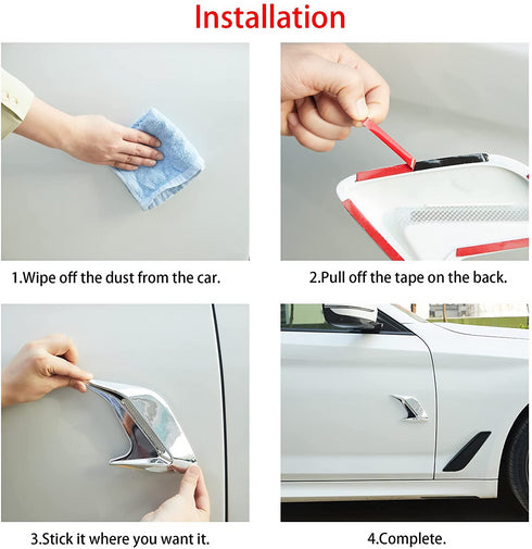 2Pc Car Air Flow Intake Side Vent Hood Cover.